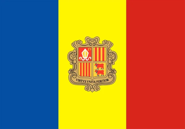 Bandera de Andorra — Foto de Stock