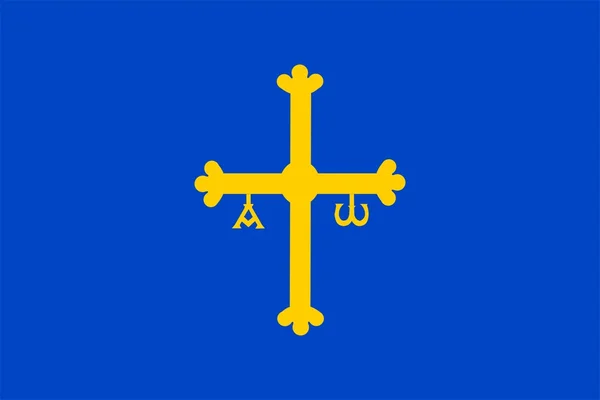 阿斯图里亚斯旗 — 图库照片