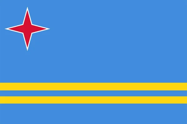 Bandera de Aruba — Foto de Stock