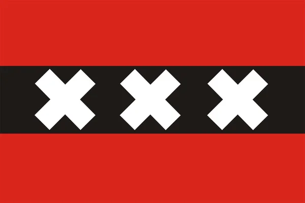 Bandeira de amsterdam — Fotografia de Stock