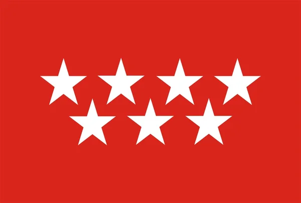 Flaga Madryt — Zdjęcie stockowe