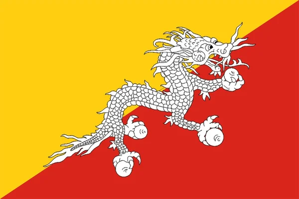 Flag Of Bhutan — Stock Photo, Image