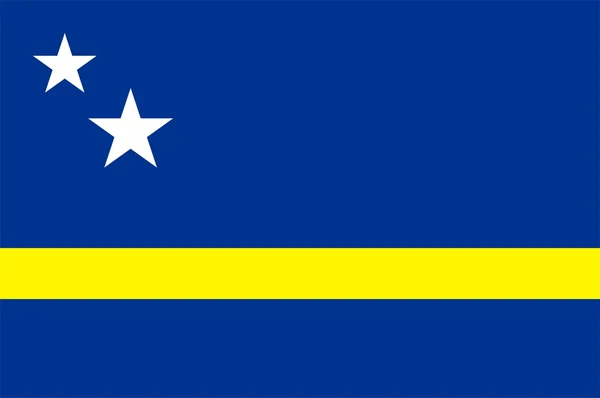 国旗的库拉索岛 — 图库照片
