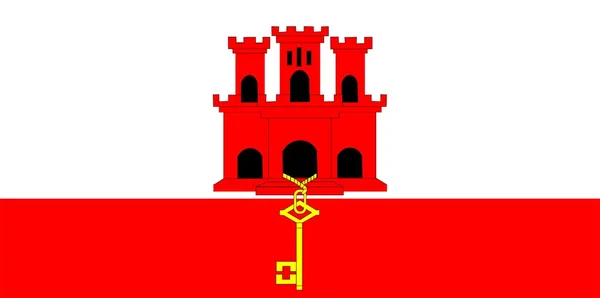Vlag van gibraltar — Stockfoto