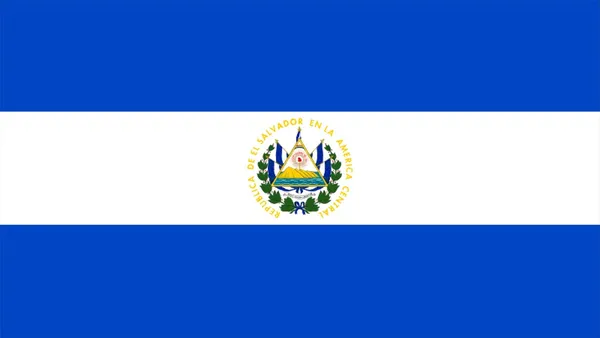 Salvadorská vlajka — Stock fotografie
