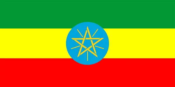 Etiopias flagg – stockfoto