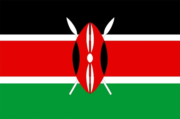 Kenia-Flagge — Stockfoto