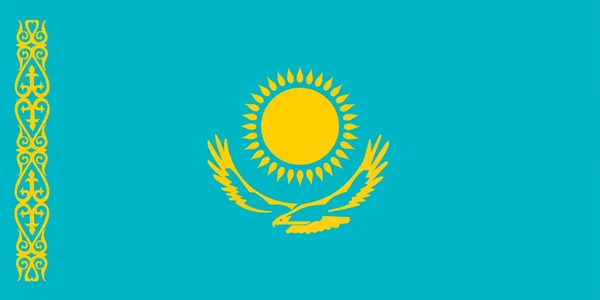 哈萨克斯坦的旗子 — 图库照片