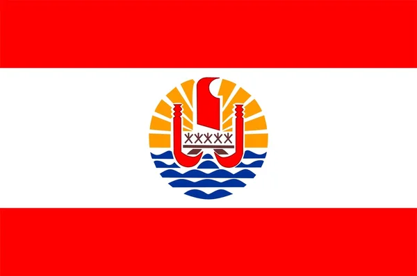 Bandeira da Polinésia Francesa — Fotografia de Stock