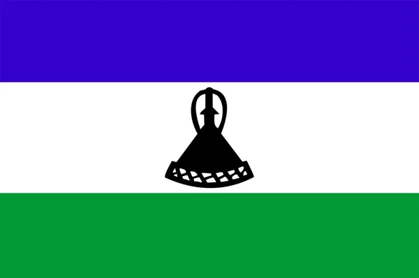 Lesothos flagga — Stockfoto