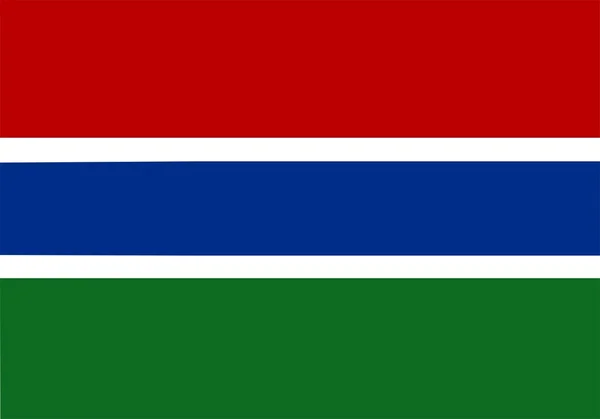 Gambias flagg — Stockfoto