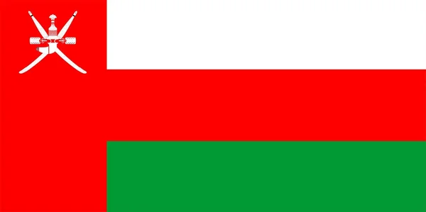 Ománská vlajka — Stock fotografie