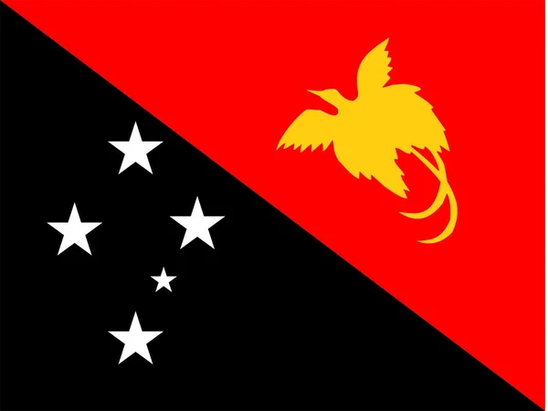 巴布亚新几内亚国旗 — 图库照片