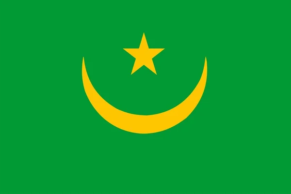 Mauritánská vlajka — Stock fotografie