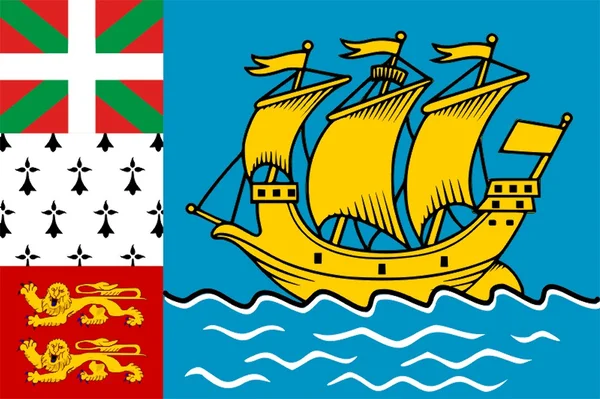 Flaga Saint Pierre i Miquelon — Zdjęcie stockowe