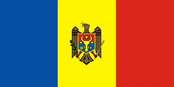 De nationale vlag van Moldavië — Stockfoto