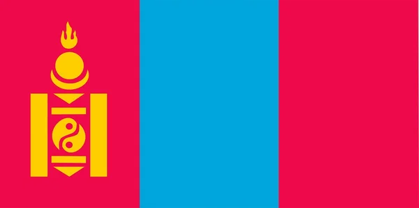 Flagge der Mongolei — Stockfoto