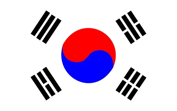 Σημαία της Νότιας Κορέας — Φωτογραφία Αρχείου