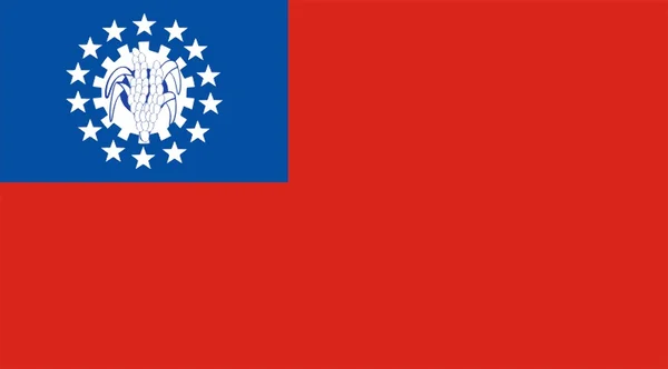 Σημαία της Μιανμάρ — Φωτογραφία Αρχείου