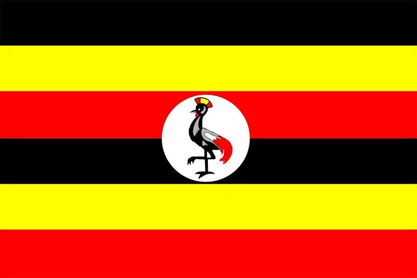 Uganda Flag — Stock Photo, Image