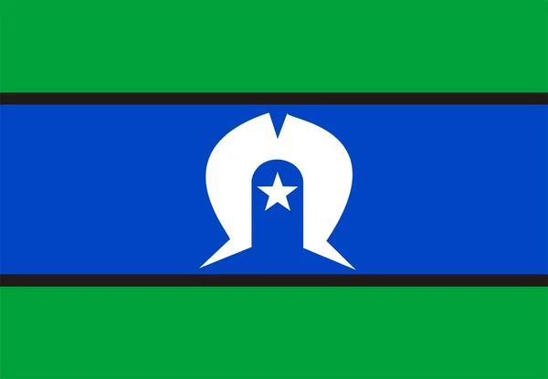 Bandeira de Torres Strait Islander — Fotografia de Stock