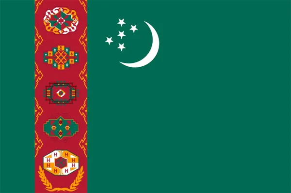 Bandera de Turkmenistan —  Fotos de Stock