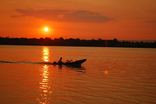 stock image Boat At Sunset