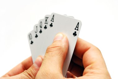 Poker hand clipart