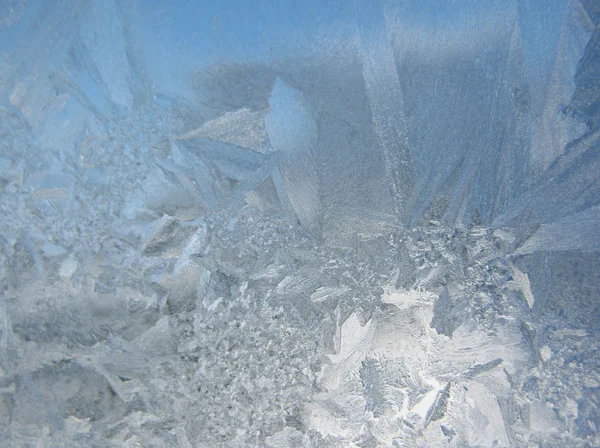 Χιόνι μοτίβο στο παράθυρο χειμώνα — Φωτογραφία Αρχείου