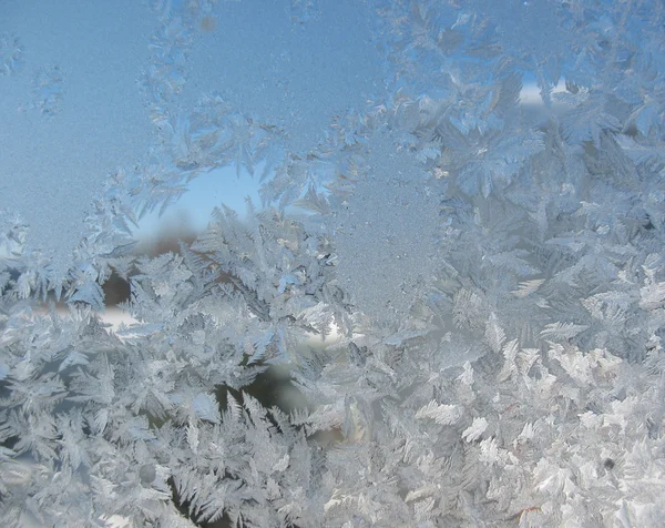Kar desen kış penceresi — Stok fotoğraf