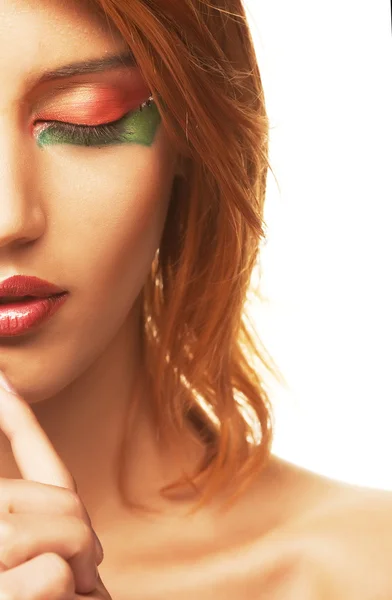 Sexy Frau mit kreativem Make-up — Stockfoto
