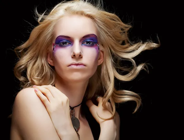 Mujer sexy con maquillaje creativo —  Fotos de Stock