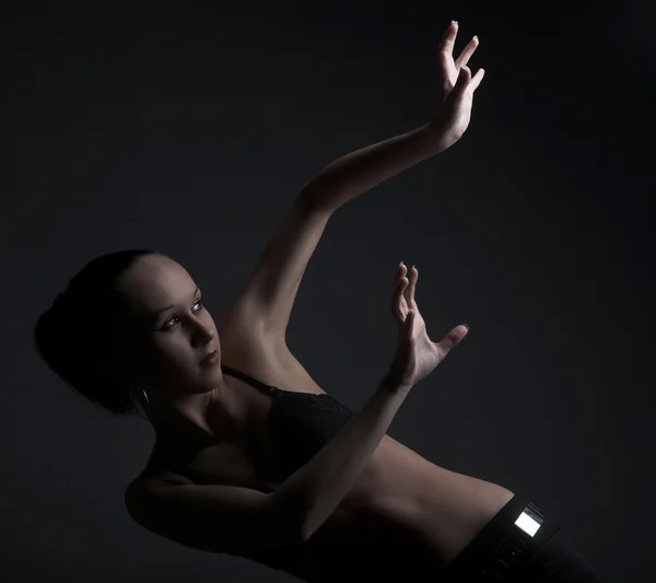Modelo fetichista dança — Fotografia de Stock