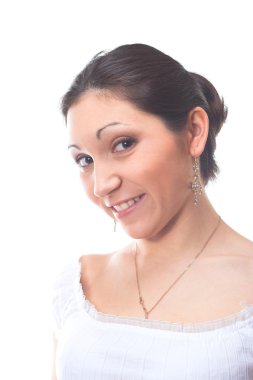 Güzel bir kadının yakın plan portresi