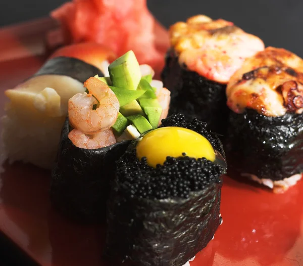 जापानी सुशी की विविधता — स्टॉक फ़ोटो, इमेज