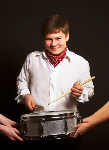Young drummer — Stock Photo, Image