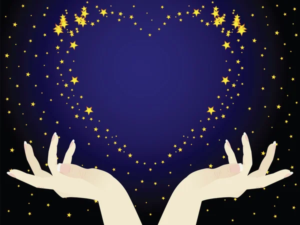 Καρδιά των αστεριών — Διανυσματικό Αρχείο