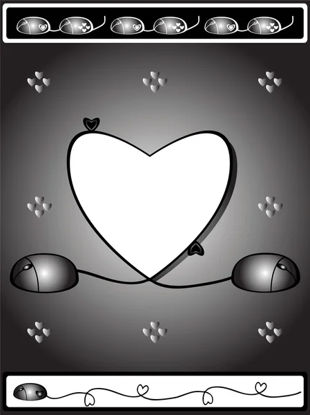 Valentine monochrome — Image vectorielle