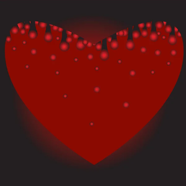 Coeur à saigner — Image vectorielle