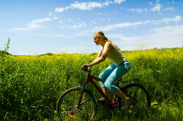 자전거 소녀 — 스톡 사진