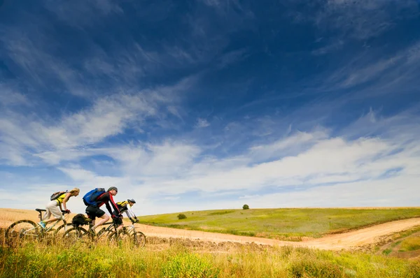 Ciclistas relajarse en bicicleta al aire libre —  Fotos de Stock