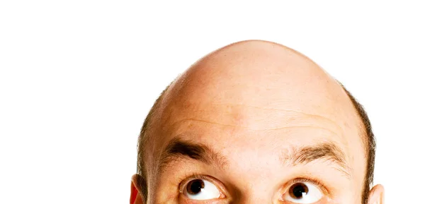 Bald head isolated — Stock Photo, Image
