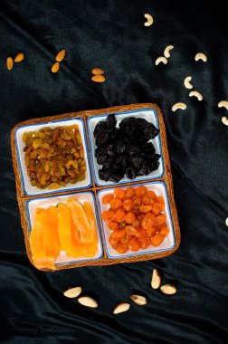 Dried fruits and nuts clipart