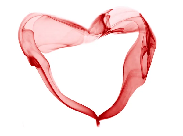 Kırmızı duman kalp — Stok fotoğraf