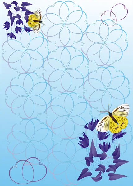 Background wit butterflies — Stock Vector