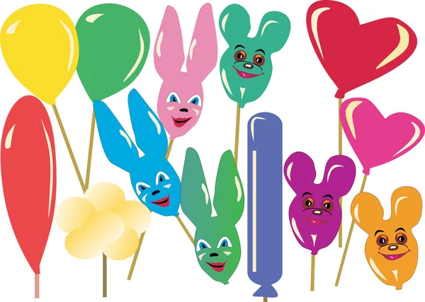 Farklı renk balonlar — Stok Vektör