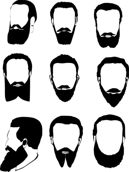 Hommes barbe collection — Image vectorielle