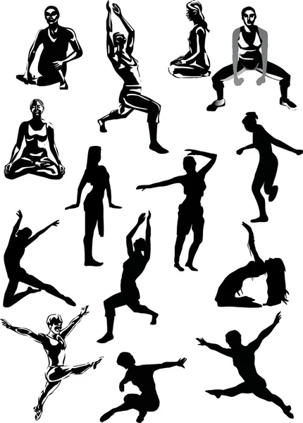 Illustration des danseurs — Image vectorielle