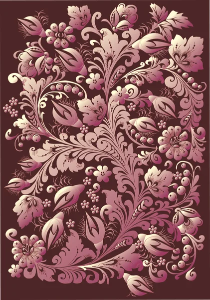 Рожевий дизайн на коричневому фоні — стоковий вектор