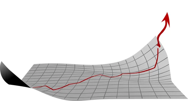 Лист с диаграммой роста — стоковый вектор